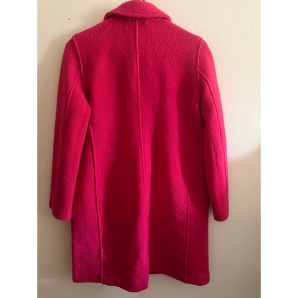 Women's J.Crew Pink Italian Boiled Wool and Two button Pea Coat 00P - Picture 5 of 5
